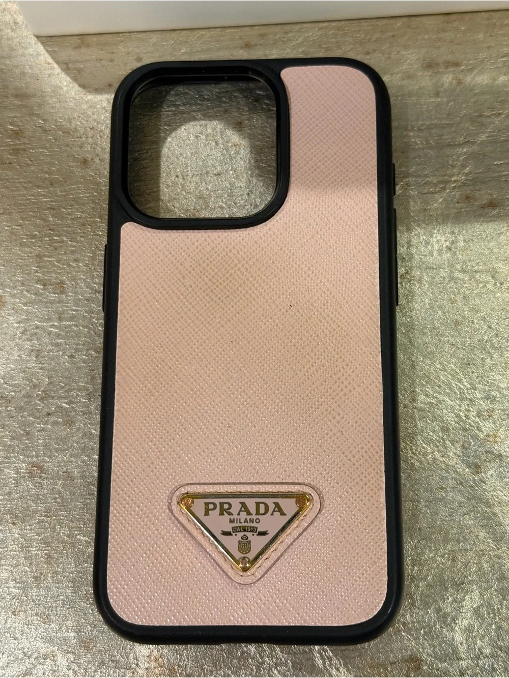 Prada Pink Saffiano Leather iPhone Cover